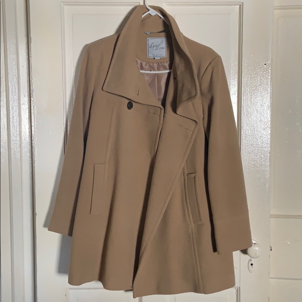 Women’s beige Pea coat size small worn 2x! - Picture 2 of 4